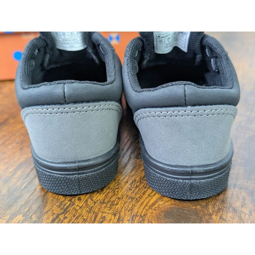 Oomphies Jace Boys Slip On Shoes Black Faux Leather Toddler Size 7C